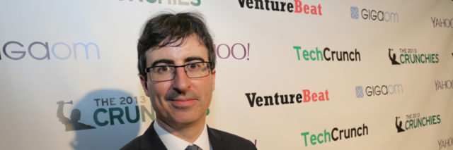 John Oliver backstage at the Crunchies 2013. Photo by Max Morse for TechCrunch.