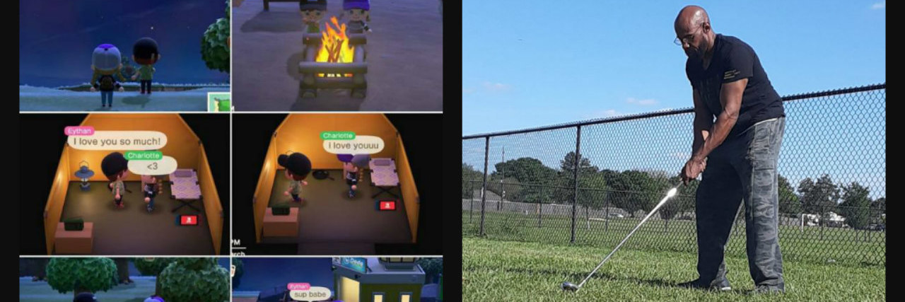 'Quarantine Date' Ideas to Try During COVID-19 animal farm date and man golfing