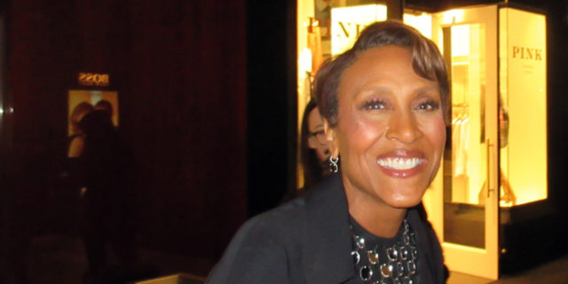 Robin Roberts in a black outfit