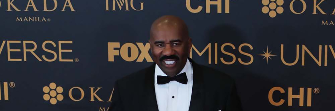 Steve Harvey Defends Wife Marjorie Harvey For Using 'Retarded' Steve Harvey on a red carpet