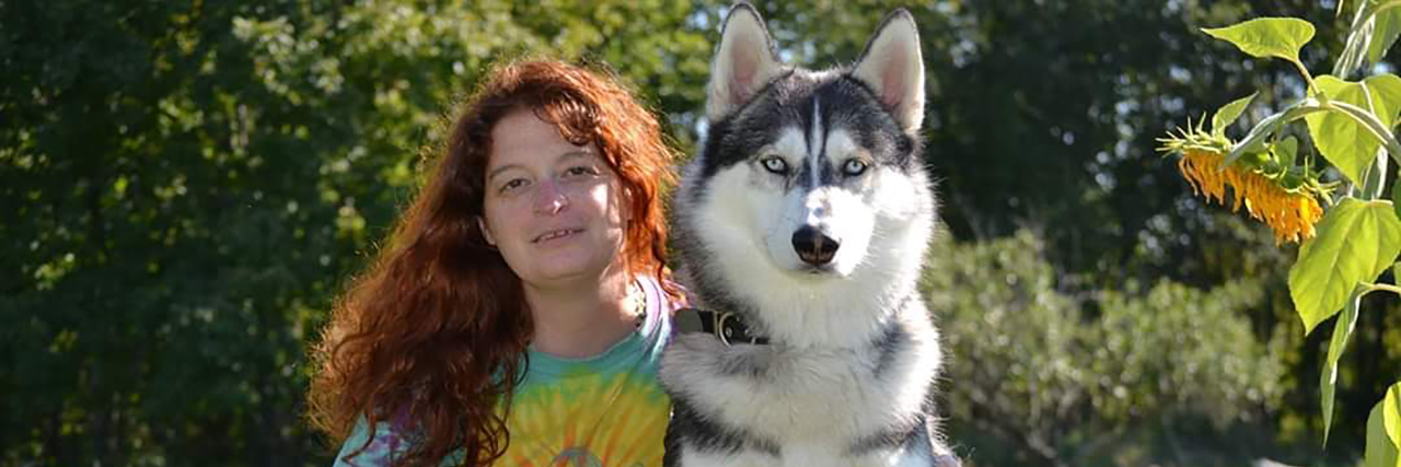 The Joys and Challenges of Being a Dog Trainer on the Autism Spectrum Kimberly with her husky Takoda.
