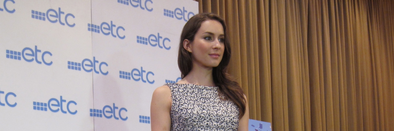 An Interview With Troian Bellisario About Her Movie 'Feed' American actress Troian Bellisario in the studios of ETC television studios in Manila.