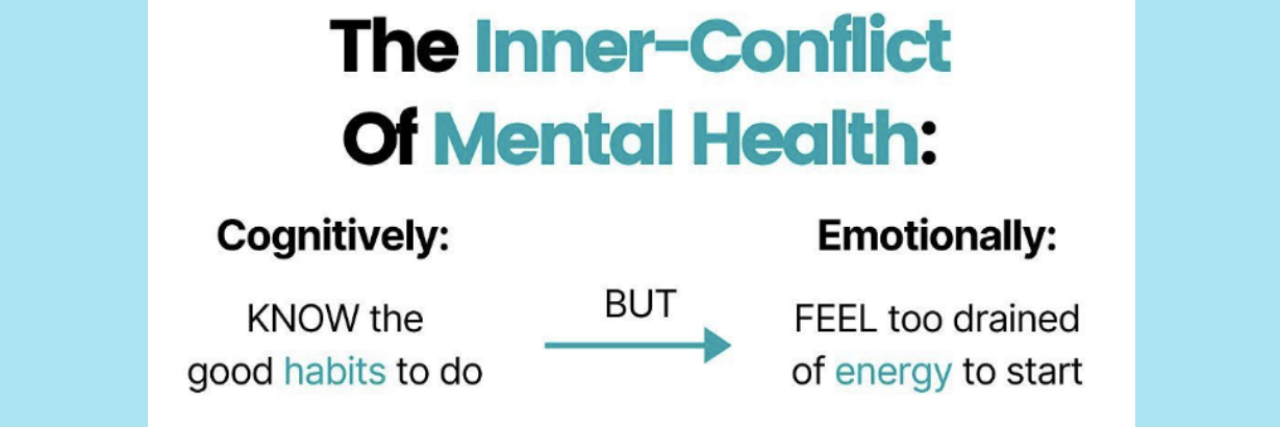 Inner Conflict of mental health graphic