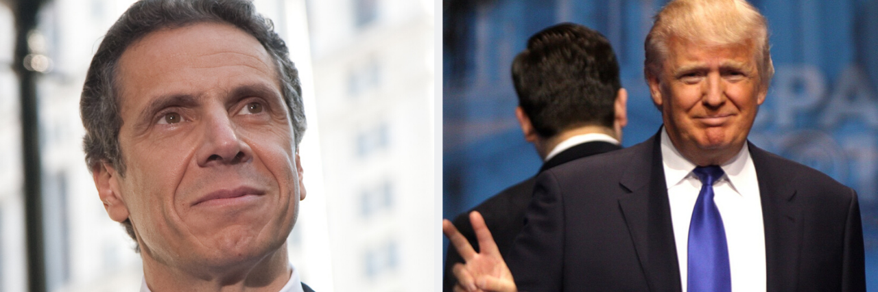 Governor Cuomo Calls President Trump 'Schizophrenic' in News Briefing Andrew Cuomo and Donald Trump