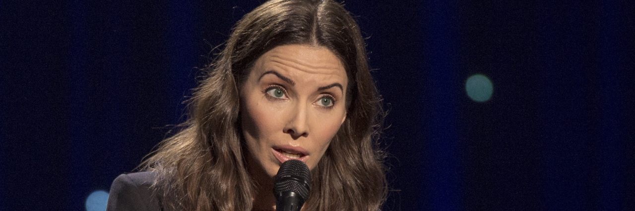 Whitney Cummings Talks About Eating Disorder in Her New Memoir Whitney Cummings talking onstage