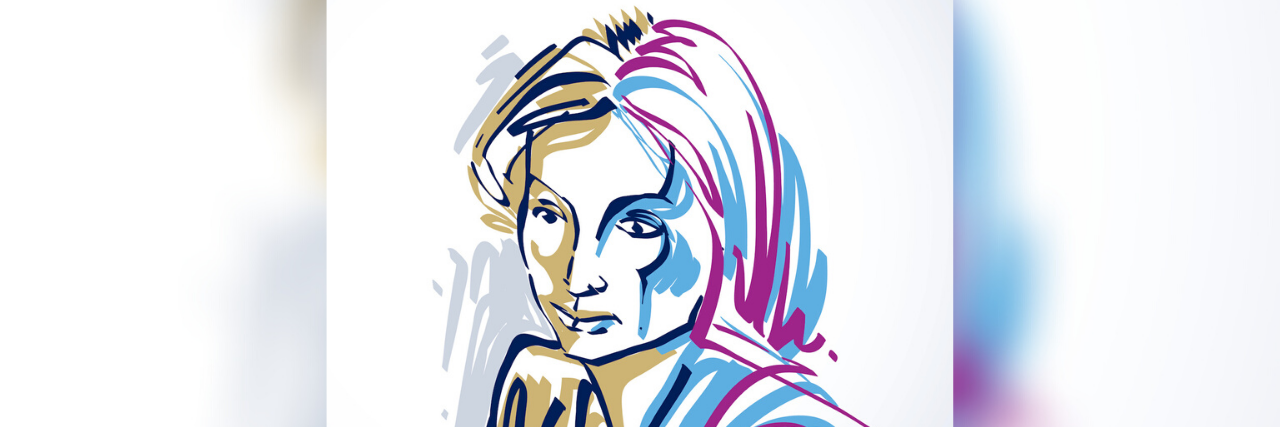 Colorful illustration of a woman