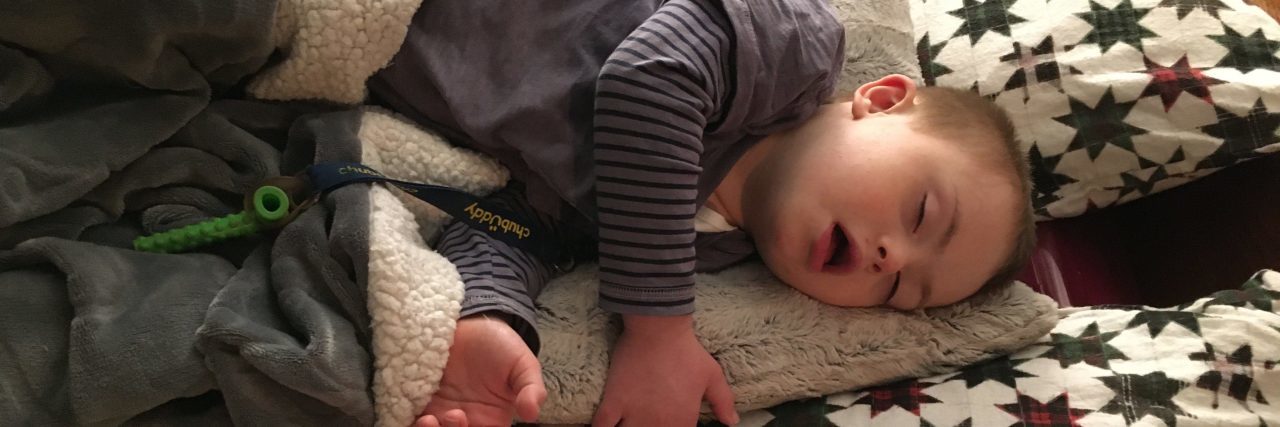 Feeling the Constant Stress of COVID-19 as a Parent Gail's son Calvin sleeping