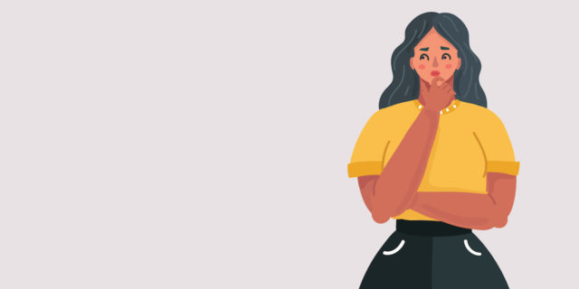 A Friend Led Me to a Life-Saving Diagnosis: Here’s Why That’s a Problem illustration of doubtful young woman.