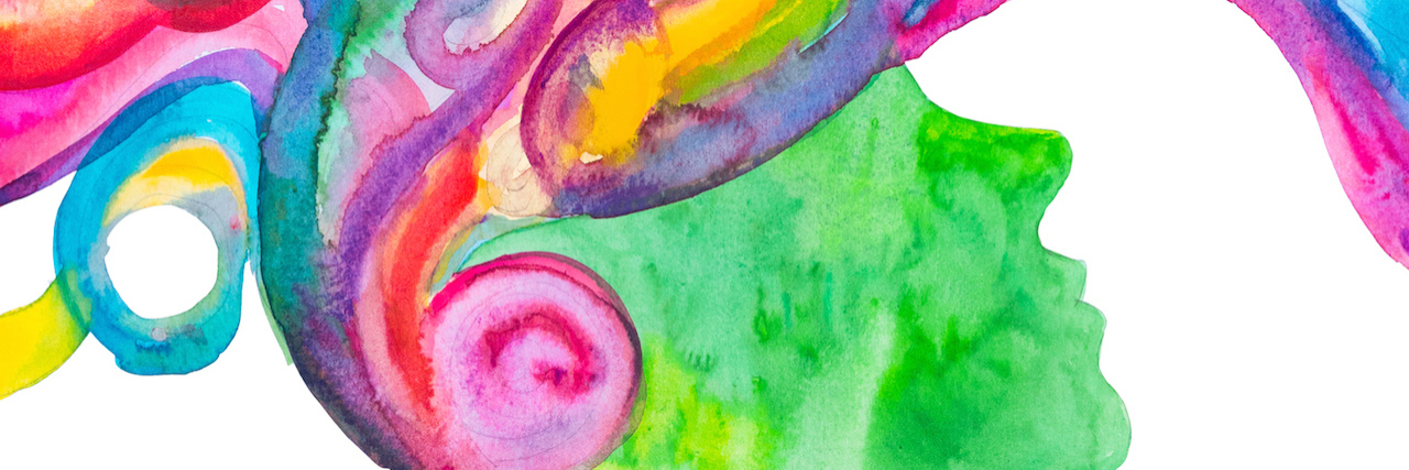 6 Ways Living Through Trauma Might Change You Watercolor of a head with colorful swirls around it