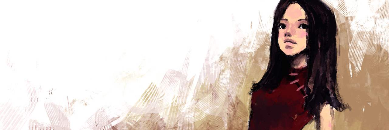 Why It's Good When Toxic Relationships End Watercolor of a woman with dark hair and a long dark dress