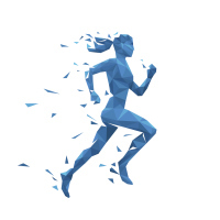 Active running woman illustration