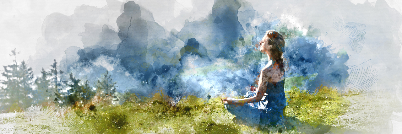 4 Misconceptions About Gratitude and Chronic Illness Painting of a woman outdoors.