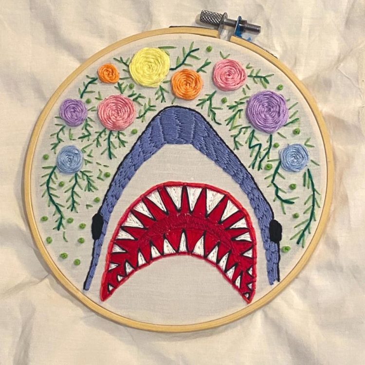 shark embroidery