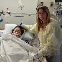 photo of contributor with her daughter in the ICU