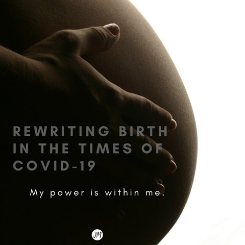 Pregnant belly with the words "My power is within me" 