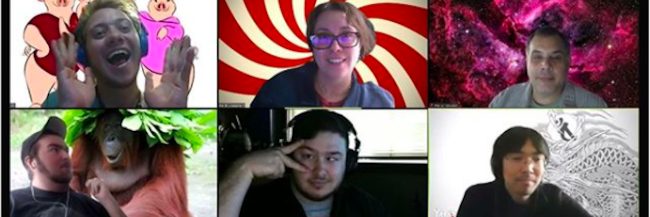 7 Remote Summer Activities Perfect for Kids With Disabilities Photo of a Zoom call featuring six young people during an Exceptional Minds film or animation class