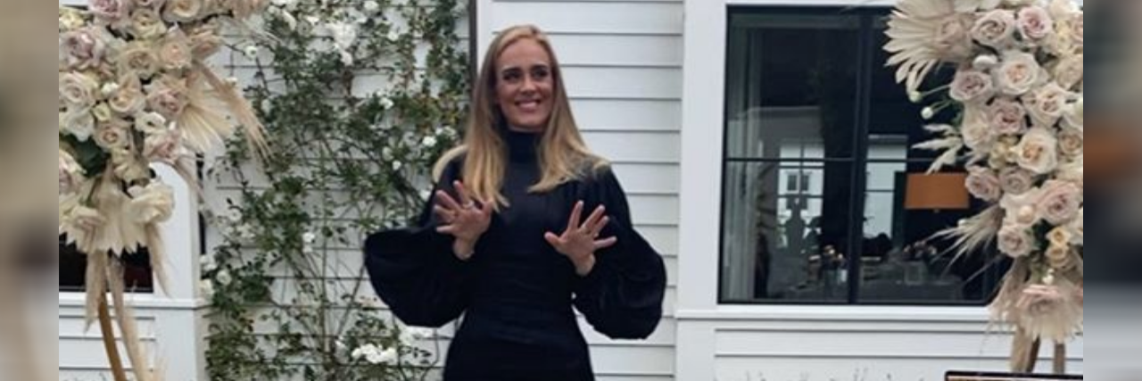 The Problem With People Complimenting Adele's Weight Loss Adele smiling