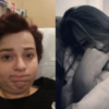 [Left to Right] an image of a swollen leg, a person looking at the camera from an urgent clinic, and a woman lying on a couch