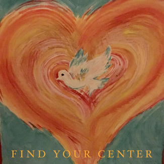 A painting of a dove in a heart 