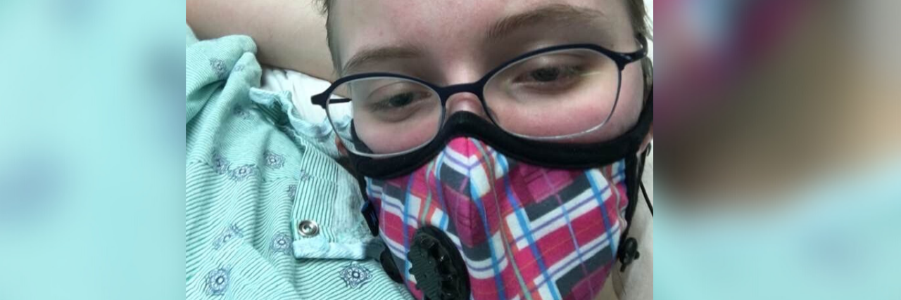 How COVID-19 Is Teaching People to Be More Understanding About Masks Meghan wearing her mask at the hospital.
