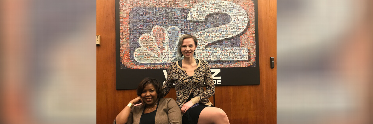 Image of contributor with anchor and her mentor Claudine Ewing