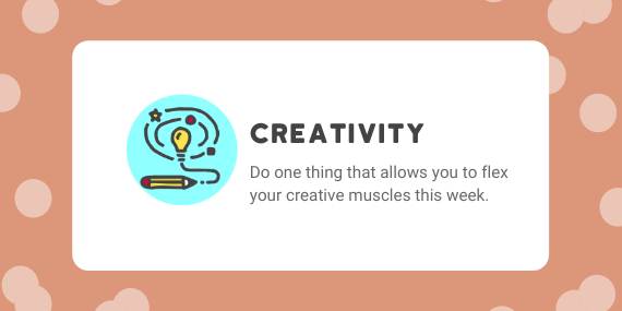 A banner for this week's 52 small things challenge: creativity.