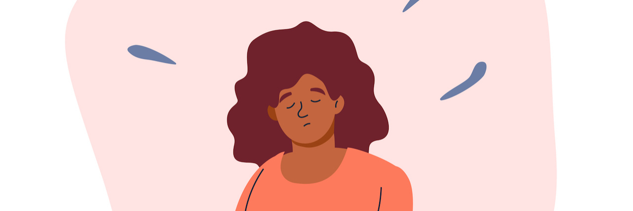 Processing Police Brutality as a Black Woman an illustration of a black woman with lines over her head indicating stress