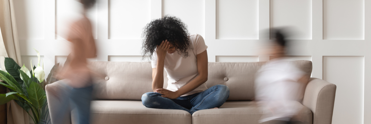 Facing Challenges as an Autistic Mom During the COVID-19 Pandemic Stressed mom with wild children.