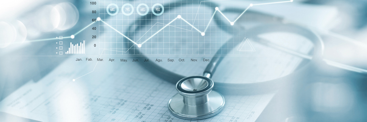 How COVID-19 May Permanently Change Health Care Medical examination and businessman analyzing data and growth chart on blured background