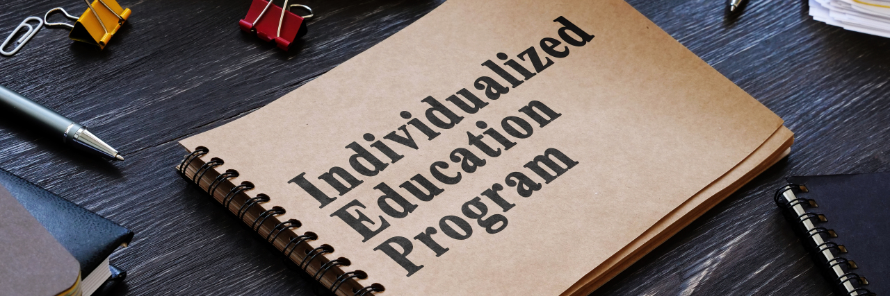 IEP Individualized Education Program booklet.
