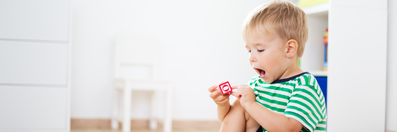 Special Education Services During COVID-19 Are Inadequate Boy playing with blocks.