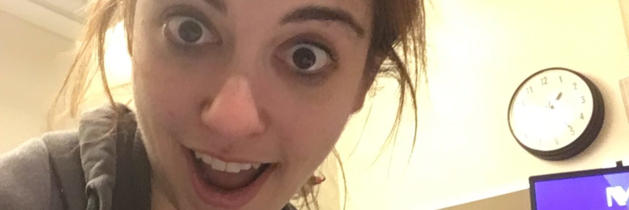 What to Put in a Hospital 'Go Bag' Carley with her comfort monkey.