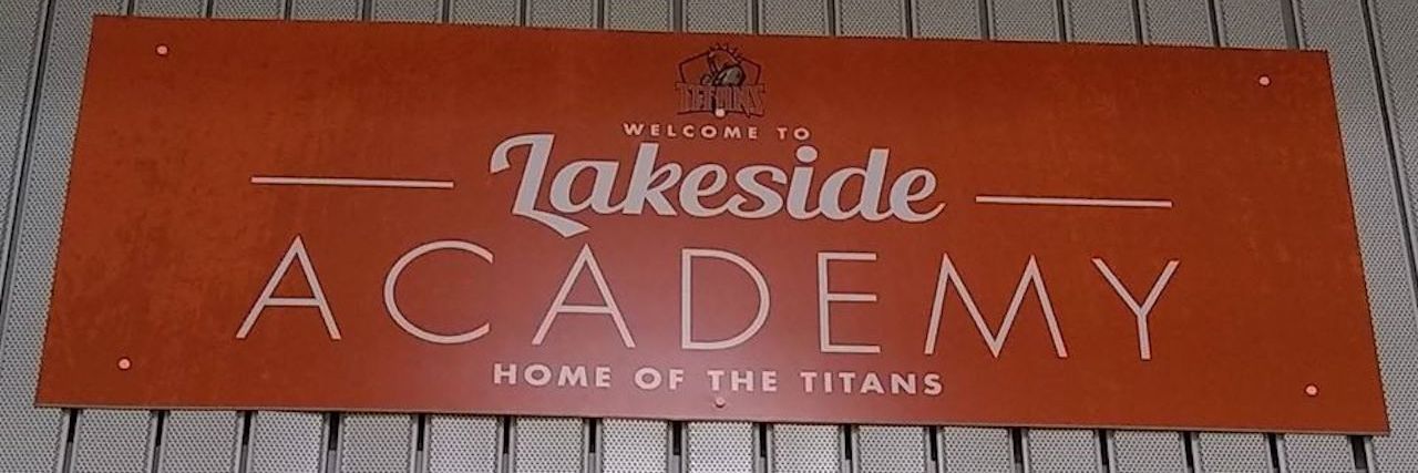 Lakeside Academy sign