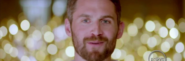 NBA player Kevin Love, a white man with light red hair and facial hair