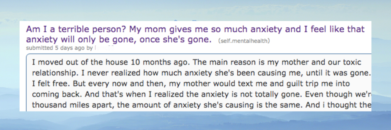 Response to Reddit User Who Has Dark Thoughts About Toxic Parent