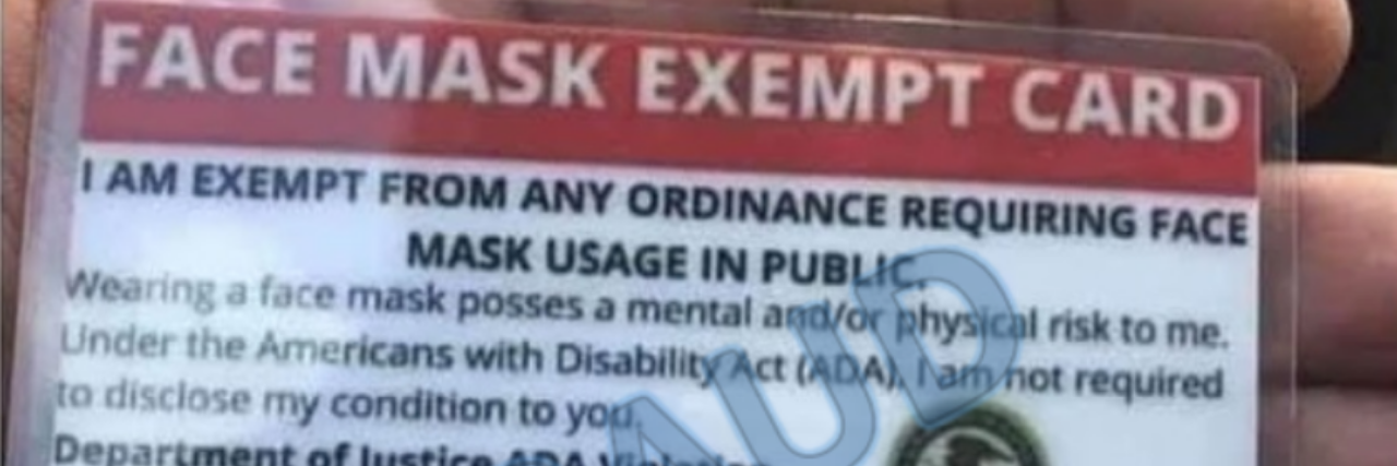 'Freedom to Breathe Agency' Face Mask Card Is Fake Face Mask Exempt Card