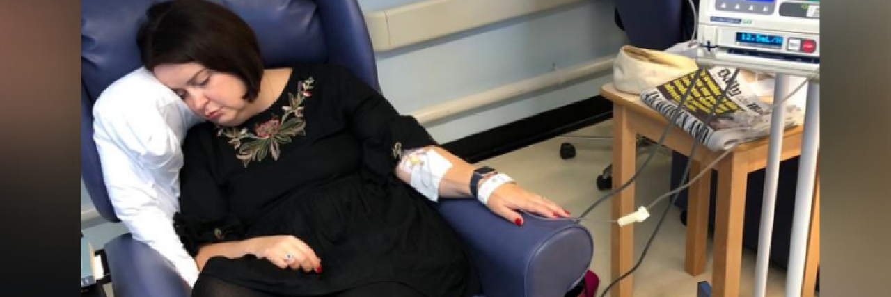 Personal Experience With Rituximab Biological Infusion The author getting a biological infusion