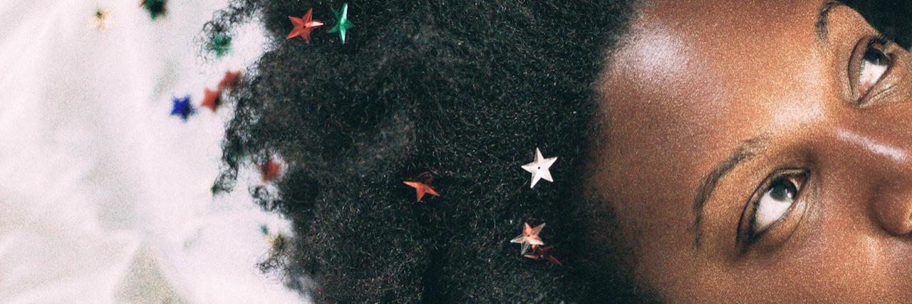 A woman with stars in her hair