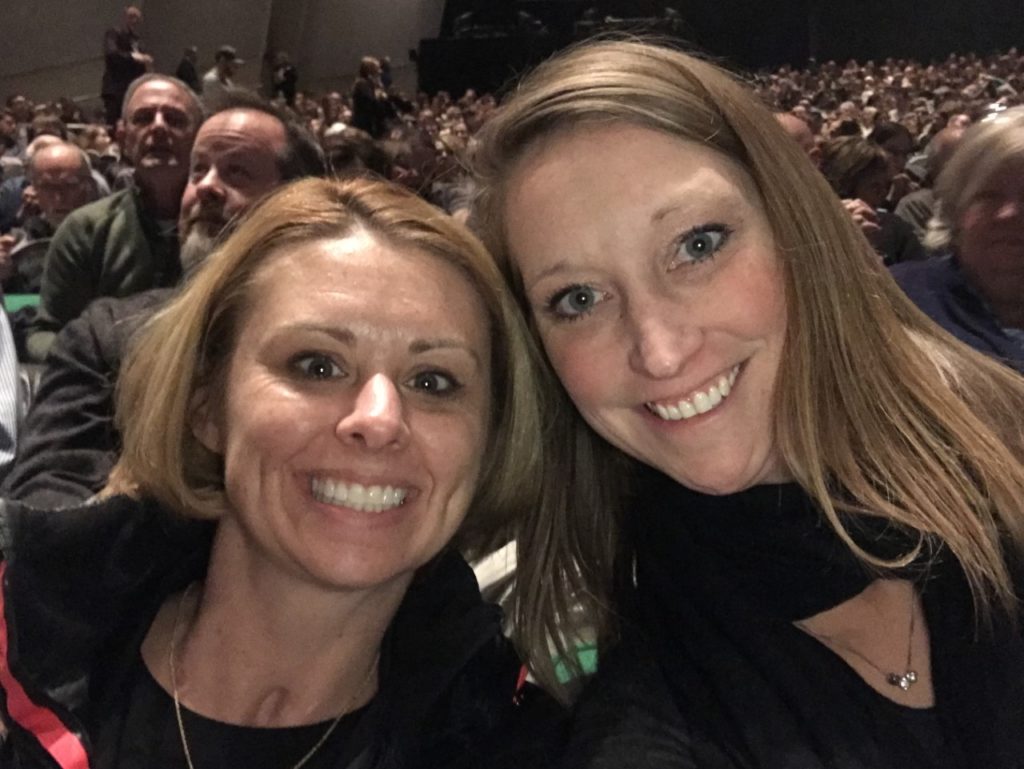 photo of a contributor and her friend at the play Dear Evan Hansen