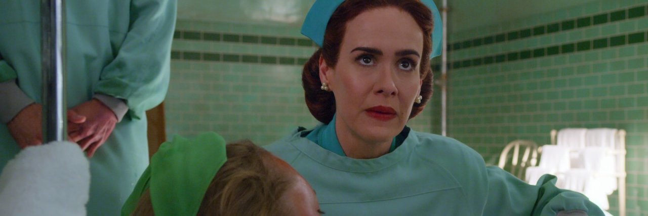 Ryan Murphy’s Psych Hospital Series ‘Ratched’ Coming to Netflix Sarah Paulson dressed as a 1970s nurse from the Netflix series "Ratched"