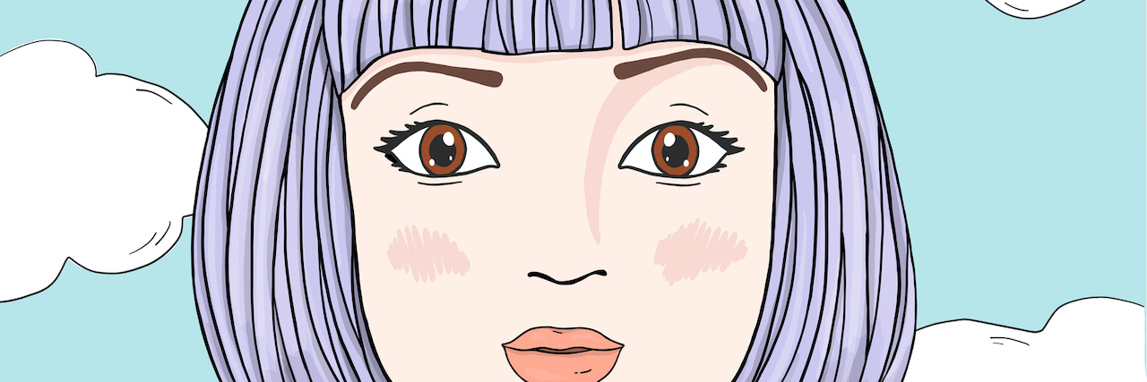 When Your Mental Illness Diagnosis Changes Illustration of woman with bangs