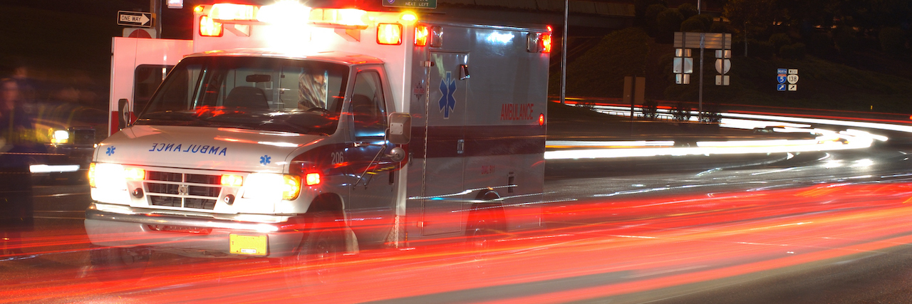 ambulance rushing on a street