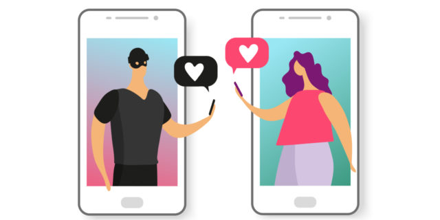 When Scammers Target People With Developmental Disabilities Woman talking to scammer on dating app.