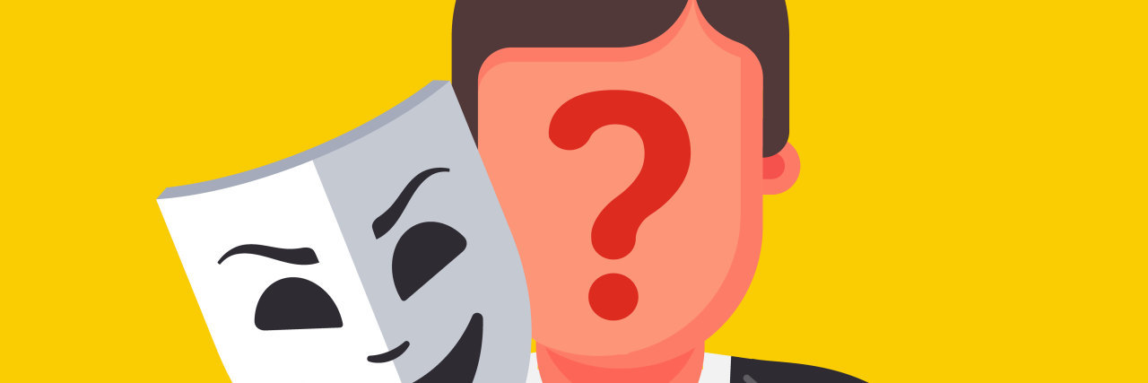 The Difficulty of Identity and Belonging When You 'Pass' Person taking off mask.