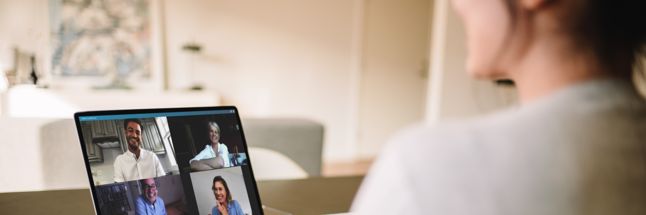 Feeling Excluded From My Hearing Family Because I'm Deaf Family meeting online over a video call.