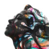 Paintography of a woman with colorful swirls.