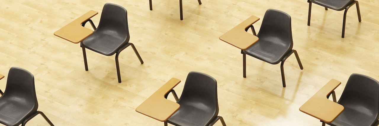 The Basics on COVID-19 and Reopening School in Florida Desks in empty classroom