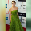 Drew Barrymore in a green dress