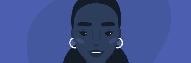 Illustration of young black woman