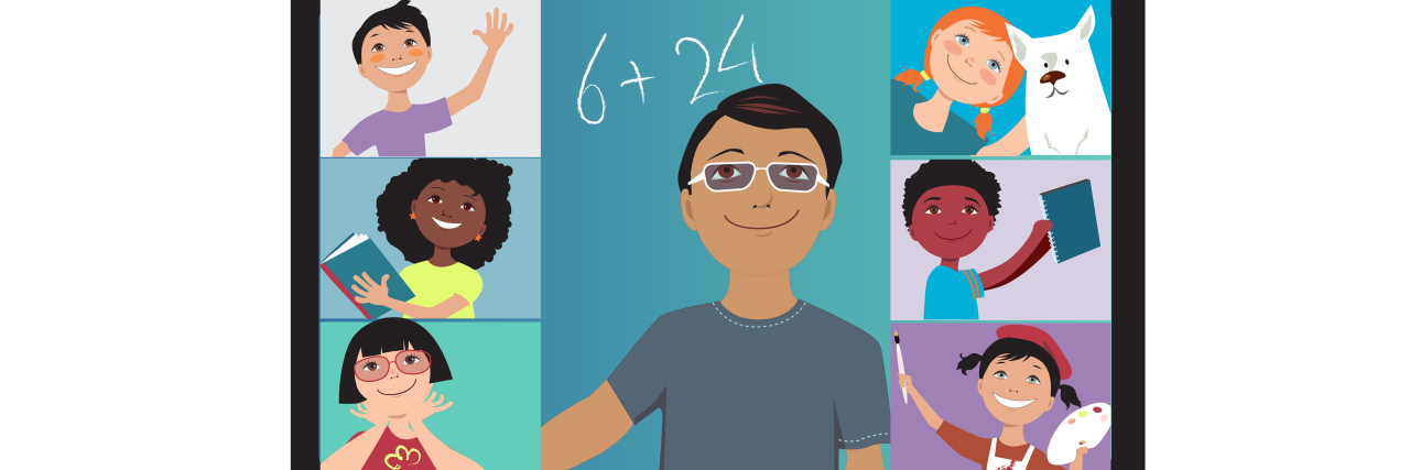 Why We Need to Make Online Learning More Accessible During COVID-19 Elementary school teacher conducting a lesson via video chat.